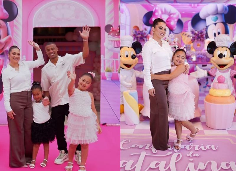 Vanesa Britos y Nicolás De La Cruz celebraron a lo grande los 8 años de su hija con una fiesta de princesas